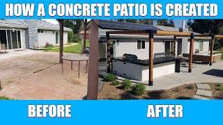 How a concrete patio is created