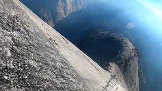 Raw Footage of descending the Half Dome Cables