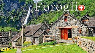 Walking in Foroglio, Stone Village of Switzerland