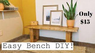 $15 DIY BENCH | FURNITURE HACKS FOR 2020 | CHEAP AND EASY BENCH DIY | DIY MODERN OUTDOOR BENCH | DIY