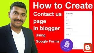 How to Create A Contact Page Using Google Forms in Blogger 2020 [हिंदी]