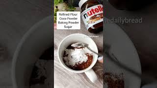 Just 2 mins, Nuttela Mug Cake.           #cake #nutella #nutellacake #foodchannel