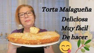 Torta de aceite y almendras Malagueña deliciosa y típica de Málaga, sin huevo ‍