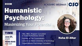 CSO Webinars: Humanistic Psychology by Ms. Noha El Attar