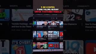 5 Ide Konten Youtube Paling Mudah Untuk Youtuber Pemula #idekontenyoutube #youtuberpemula