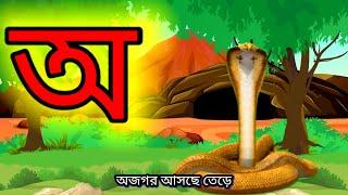 অ তে অজগর | আ তে আম | বাংলা ব্যঞ্জনবর্ণ ও স্বরবর্ণ শিক্ষা | ক তে কাকাতুয়া | অ আ ক খ পড়া