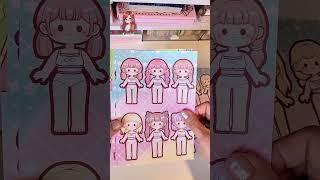 ASMR Unbox hình dán sticker công chúa, hình dán búp bê giấy #paperdoll #unboxing #asmr #sticker