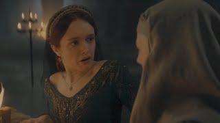 Rhaerya Confronts Alicent and Learns Viserys Story of Ice and Fire Final Scene House of the Drag