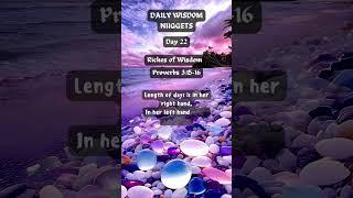 "Daily Wisdom Nuggets: Embracing God's Wisdom" #devotionalshort #youtubeshorts #proverbs #wisdom