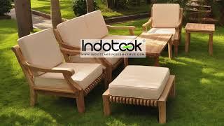 TEAK DEEP SEATING PATIO FURNITURE - SOFA OUTDOOR FURNITURE - INDONESIAN FURNITURE MANUFACTURER