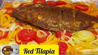 Easy Baked Red Tilapia | Whole Baked Fish | How to Oven Bake Tilapia