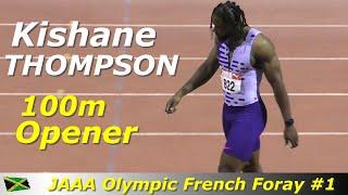 Kishane Thompson 100m Season Opener | Michael Campbell Wins | JAAA Olympic French Foray #1 | 2024