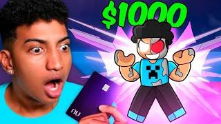 Conta de R$1 VS R$1000 Blox Fruits