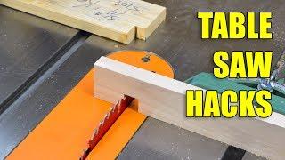 5 Quick Table Saw Hacks / Woodworking Tips and Tricks