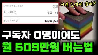 진짜 블루오션 XX 어차피 안 할 거 다 까발립니다  '구독자 0명이어도 월 509만원 버는법'