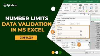 How to limit text, numbers and validate data using MS Excel | Free | English | Sikkhon