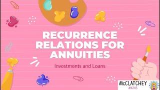 Recurrence Relation for an annuity