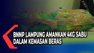 BNNP Lampung Gagalkan Penyelundupan 4 Kg Sabu yang Dikemas dalam Karung Beras