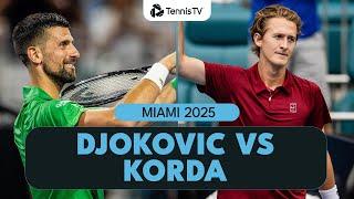 Novak Djokovic Takes On Sebastian Korda In Miami Quarter-Finals  | Miami 2025 Highlights