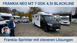 FRANKIA NEO MT 7 GDK 4,5t BLACKLINE auf Sprinter-Basis mit cleveren Lösungen an Bord