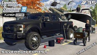 Buying new TRUCK and BOAT with BOAT TRAILER | Silverrun Forest | FS22 Platinum Edition | Episode 35