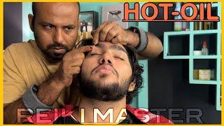 ASMR Hot Oil Head Massage and Neck Cracking Adjustments by REIKI MASTER#asmr