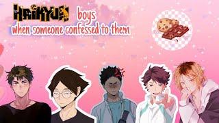 when they receive a confession (not from y/n) | haikyuu chat / fanfic