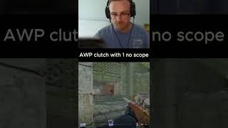 CS2: AWP clutch with 1 no scope #cs2funny