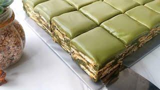 Kek Batik Matcha | Kek Batik Lembut | Resepi mudah pasti jadi