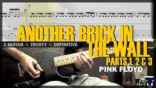 Another Brick in the Wall | Guitar Cover Tab | Solo Lesson | Delay Intro | BT w/ Vocals  PINK FLOYD