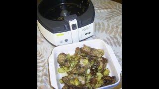 Functional testing Delonghi AirFryer FH 1163  . We cook chicken backs.