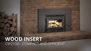 Compact Wood Insert for Masonry Fireplace - CW2100 - Century Heating