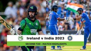 Highlights: Ireland v India 2nd T20I, 2023 | India clinch T20I series