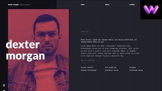 WebDev For You | Dexter Morgan - Digital Designer Portfolio Template | Webflow Template