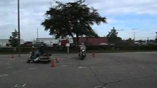 Ironcross on Harley Roadking in pursuit