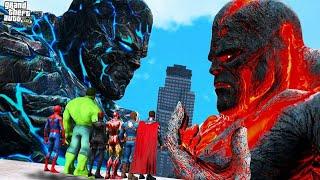 Gta5 - But Whatever Titan LAVA GOD Monster Vs Titan ICE GOD | AVENGERS FIGHTING