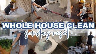 WHOLE HOUSE CLEAN WITH ME | SUNDAY RESET | HUGE GROCERY HAUL | WEEKLY ROUTINE | Lauren Yarbrough