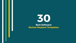 30 Best Software Review Request Template