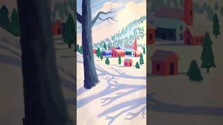 3D Christmas card using markers #shorts #blender3d #b3d #illustration #3dart #vfx