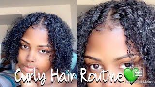 EASY CURLY HAIR ROUTINE || Jordan Janae'