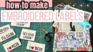 EMBROIDERED LABELS FOR YOUR HANDMADE SEWING PROJECTS