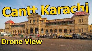 Pakistan Railway Cantt Station Karachi - Drone View