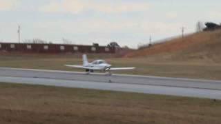 Cirrus SR-20 Departing the Hickory Regional Airport  (2-23-17)