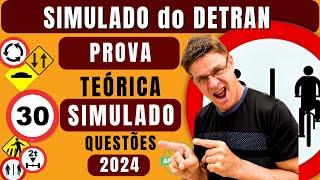 PROVA SIMULADA do DETRAN 2024. EXAME TEÓRICO do DETRAN 2024. SIMULADO de legislação de trânsito 2024