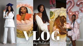 VLOG: Graduation Walk Fail, Birthday + Grad Photoshoot, Gifts + Birthday Dinner | Lou xoxo