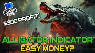 Binary Options Trading - Make Over $300 Profit w/ Alligator Indicator - Pocket Option Strategy 2023