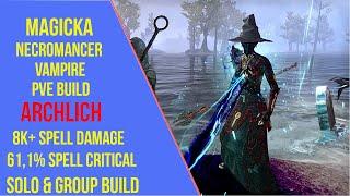 ESO Magicka Necromancer Vampire PVE Build - ArchLich - Flames of Ambition