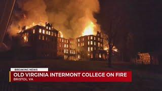 Massive fire burns Virginia Intermont main hall