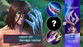 FINALLY!! NEW YIN BEST FULL DAMAGE FOR EXP LANE IN MLBB RISING!! (100% Broken)