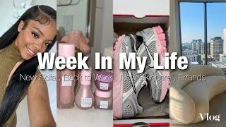 Vlog: week in my life | GETTING BACK TO WORK, NEW SOFA , DECORATING , ERRANDS , NEW SKINCARE +MORE